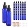 Yeuikerr 36 Pack Blue Small Spray Bottles 4 Oz/120 Ml Plastic Spray Bottles, Fine Mist Empty Small Travel Spray Bottle, Refillable Mini Sprayer Empty Bottle Bulk with 10 Funnels and 10 Labels