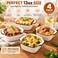 Maxdot 4 Pack Small Baking Dish, Square Ceramic Casserole Dish with Handles