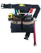 Custom Leathercraft Clc PK1836 Framer's Nail and Tool Bag with Poly Web Belt, Poly, 5-Pocket, Black/Blue
