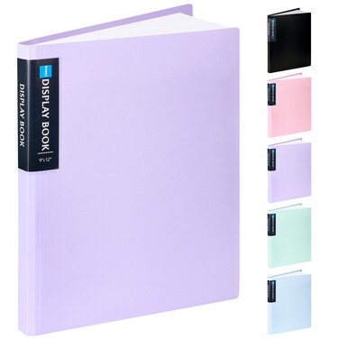 Sooez Art Portfolios 9"x12", 40 Pockets Large Portfolio Folder Display