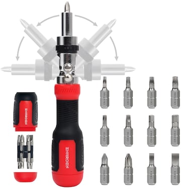 Sharden 13-IN-1 Ratchet Screwdriver Multi Screwdriver Tool All in One