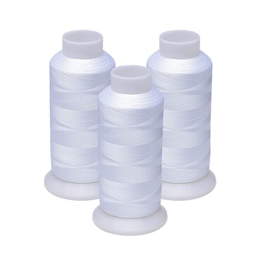 Simthread 60WT Bobbin Fill Thread Machine Embroidery Thread (White 001)