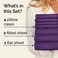 CGK Unlimited Split King 7PC Bed Sheet Set - Breathable &amp; Cooling - Purple