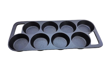 Hawok Cast Iron Cake Pan with 8 Molds
