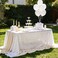 SoarDream White Sequin Tablecloth 90"x156" Wedding Glitter Table Cloth