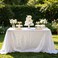 SoarDream White Sequin Tablecloth 90"x156" Wedding Glitter Table Cloth