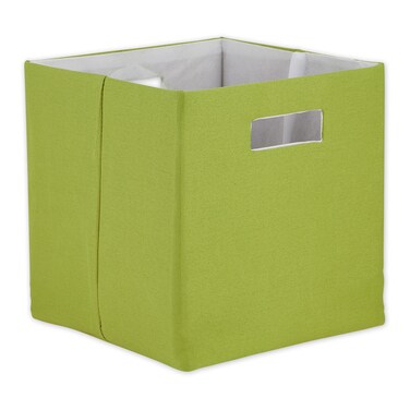 Dii Collapsible Polyester Storage Cube, Solid, Lightweight and Durable, Small Square, 11X11X11, Avocado
