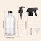 Jiuwu 2 Pack 16.9oz Refillable Thickened Glass Spray Bottles - Clear