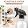 Jiuwu 2 Pack 16.9oz Refillable Thickened Glass Spray Bottles - Clear