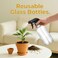 Jiuwu 2 Pack 16.9oz Refillable Thickened Glass Spray Bottles - Clear
