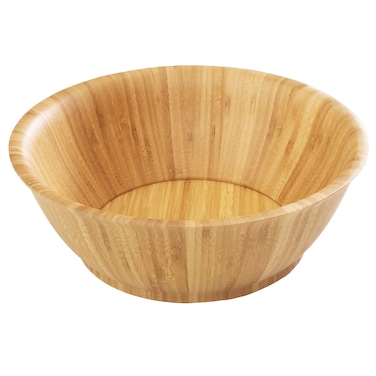 Totally Bamboo Flared Bamboo Serving Bowl, 12" X 12" X 4