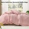 Litanika Full Comforter Set, 3 Pieces Blush Ruffle Bedding Set