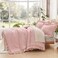 Litanika Full Comforter Set, 3 Pieces Blush Ruffle Bedding Set