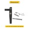 Brixwell 17-71K Push Button Latch with Key Black