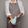 Now Designs Curved Stoneware Spoon Rest Eggshell Blue, 3.5x7.75 In