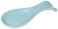 Now Designs Curved Stoneware Spoon Rest Eggshell Blue, 3.5x7.75 In