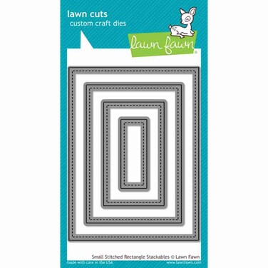 Lawn Fawn Lawn Cuts Custom Craft Die - Small Stitched Rectangle Stackables (LF768)
