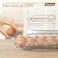 Theaoo Egg Holder for Fridge, Automatic Rolling Egg Container, Clear, 1Pack