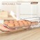 Theaoo Egg Holder for Fridge, Automatic Rolling Egg Container, Clear, 1Pack