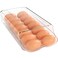 Theaoo Egg Holder for Fridge, Automatic Rolling Egg Container, Clear, 1Pack