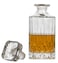 Amlong Crystal Lead-Free Crystal Liquor Decanter with Stopper, Rectangular