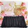 QueenDream Sparkly Sequin Tablecloth Black Table Cloth 50X80 Inches Rectangle Overlay