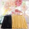 QueenDream Sparkly Sequin Tablecloth Black Table Cloth 50X80 Inches Rectangle Overlay