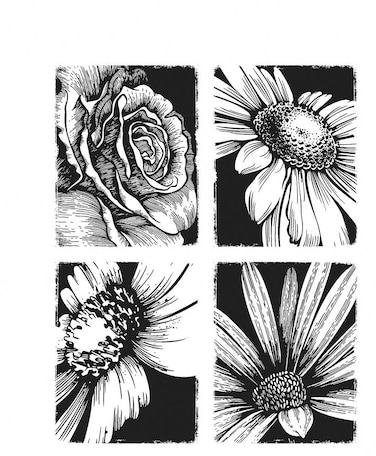 Stampers Anonymous Tim Holtz Cling Mount Stamps: Bold Botanicals - CMS462