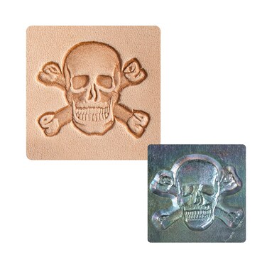Tandy Leather Craftool Stamp Head Skull and Crossbones