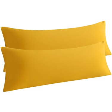 Ntbay Body Microfiber Pillowcases, Set of 2, Ginger Yellow
