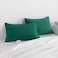 Ntbay Queen Microfiber Pillowcases, Set of 2, Dark Green