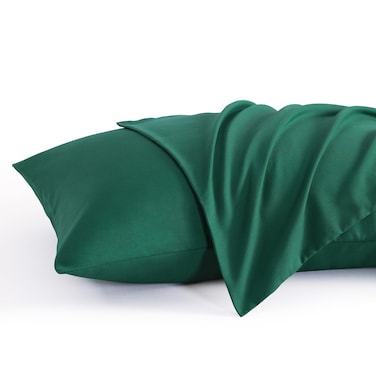 Ntbay Queen Microfiber Pillowcases, Set of 2, Dark Green