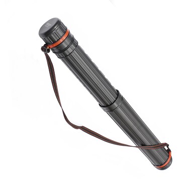 VViViD Extra Large Black Plastic Telescoping Transit Poster & Document Storage Tube W/Adjustable Nylon Carrying Strap (Medium (17.5" X 2.5"))