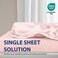 Cathay Home Cal King Fitted Sheet Only, 21" Deep Pocket, Blush