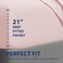 Cathay Home Cal King Fitted Sheet Only, 21" Deep Pocket, Blush