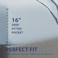 Cathay Home Cal King Fitted Sheet Only, 16" Deep Pocket, Blue Fog