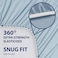 Cathay Home Cal King Fitted Sheet Only, 16" Deep Pocket, Blue Fog