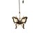 Gdqlcnxb Ceiling Fan Pull Chain Ornaments Extension,12 Inches Lighting and Fan Beaded Ball Fan Pull Chain Extender with Connector, Dragonfly and Butterfly Ceiling Fan Pull Chain Set-2Pcs
