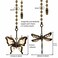 Gdqlcnxb Ceiling Fan Pull Chain Ornaments Extension,12 Inches Lighting and Fan Beaded Ball Fan Pull Chain Extender with Connector, Dragonfly and Butterfly Ceiling Fan Pull Chain Set-2Pcs