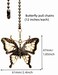 Gdqlcnxb Ceiling Fan Pull Chain Ornaments Extension,12 Inches Lighting and Fan Beaded Ball Fan Pull Chain Extender with Connector, Dragonfly and Butterfly Ceiling Fan Pull Chain Set-2Pcs