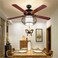 Gdqlcnxb Ceiling Fan Pull Chain Ornaments Extension,12 Inches Lighting and Fan Beaded Ball Fan Pull Chain Extender with Connector, Dragonfly and Butterfly Ceiling Fan Pull Chain Set-2Pcs