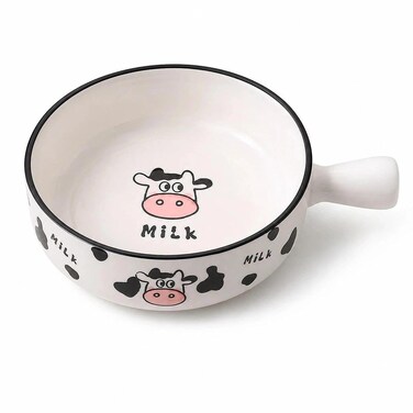Luozzy Ceramic Cow Bowl with Handle