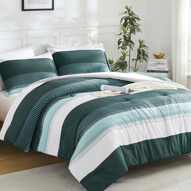 Litanika Twin/Twin XL Comforter Set - 2 Pieces Stripe Bedding Sets