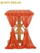 QueenDream 1 Piece 10FT Burnt Orange Chiffon Table Runner Boho Wedding Sheer Runners