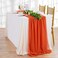 QueenDream 1 Piece 10FT Burnt Orange Chiffon Table Runner Boho Wedding Sheer Runners