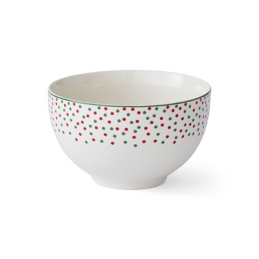 Spode Christmas Tree Polka Dot Rice Serving Bowl - 24 Oz