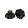 Gdqlcnxb M6 Star Knob Clamping Handle Nut Through Hole Set Black Plastic Screw Knurled Clamping Nut Knob10 Pcs