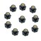 Gdqlcnxb M6 Star Knob Clamping Handle Nut Through Hole Set Black Plastic Screw Knurled Clamping Nut Knob10 Pcs