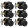 Haidms Matte Black Door Knobs Interior, Privacy Door Knobs 6 Pack