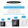 Party Essentials 40-Count Hard Plastic 9.5" Classic Square Lunch/Dinner Plates, Clear
